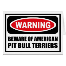 Advertir BEWARE de TERRIER de PITBULL AMERICANOS c Cartoes