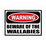 Advertir BEWARE do cartão dos WALLABIES Cartao Postal