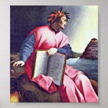 Agnolo Gaddi - retrato alegórico (Dante) Posteres