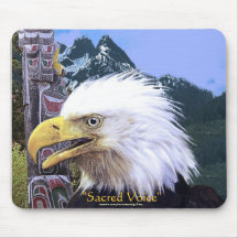 Águia americana SAGRADO da VOZ & tapete do rato de Mousepad