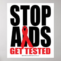 AIDS da parada: Obtenha testado Impressão