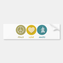 Aikido do amor da paz adesivo