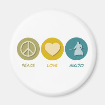 Aikido do amor da paz imã de geladeira