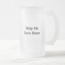 Ajude-me a salvar ursos caneca