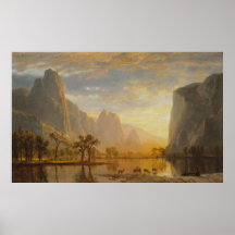 Albert Bierstadt - vale do Yosemite Posteres