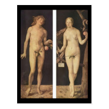 Albrecht Durer Adam e véspera Cartão Postal