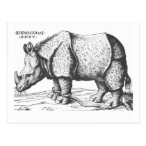Albrecht Durer - rinoceronte cartées postais