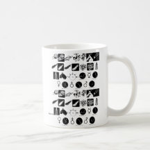 Alfabeto do nerd caneca