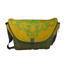 Alfaia floral bolsa mensageiro