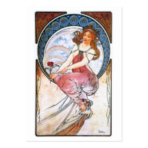 Alfons Mucha: Musa da pintura Cartoes De Visitas