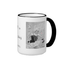 Alice gótico na caneca de queda do país das maravi