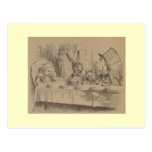 Alice no país das maravilhas: Tea party louco orig Cartao Postal