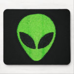 Alienígena, cara verde mouse pads