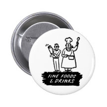 Alimentos e bebida finos botons