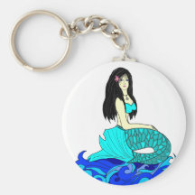 Aloha corrente chave da sereia chaveiros
