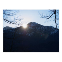 Alpes Baviera pôr do sol Cartões Postais