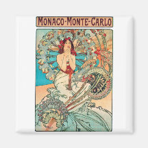 Alphonse Mucha Monaco, Monte - Carlo, 1897 Imã