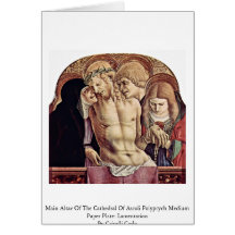 Altar principal da catedral de Ascoli Polyptych Cartões