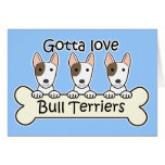 Amante de bull terrier cartões