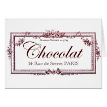 Amantes do chocolate…. ame esta arte do francês do cartão