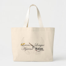 Amantes na liga contra a satã - anjo/demónio bolsa de lona