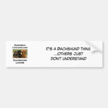 Amantes suburbanos do Dachshund de Chicagoland Adesivos