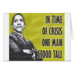 Amarelo do presidente Barack Obama Cartão