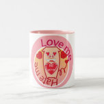 Ame-me deiam-me caneca cor-de-rosa do porco canegas