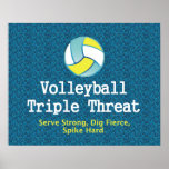 Ameaça SUPERIOR triplicar-se do voleibol Impressão