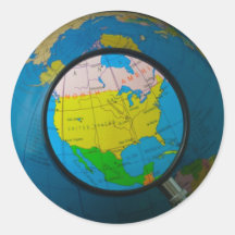 America do Norte no foco Adesivo