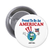 Americano orgulhoso boton