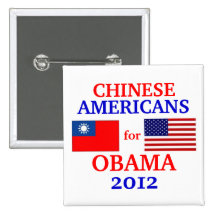 Americanos chineses para Obama Botons