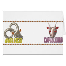Amizade do zodíaco do Capricórnio do Aries de Valx Cartão