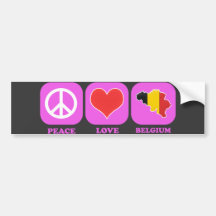 Amor Bélgica da paz Adesivos