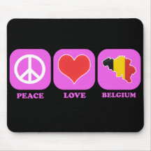 Amor Bélgica da paz Mousepad