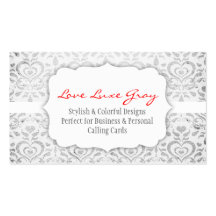 Amor Bizcard cinzento Luxe Cartao De Visita