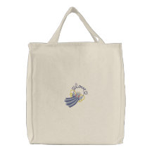 Amor bonito customizável do anjo do país - azul bolsa bordada