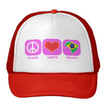 Amor Brasil da paz Boné