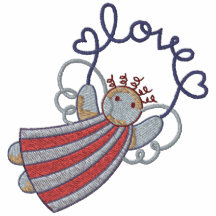 Amor do anjo camisa polo bordada