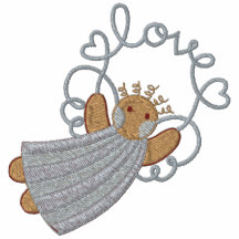 Amor do anjo camisa polo bordada
