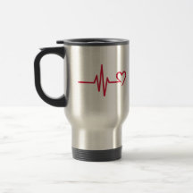 Amor do coração da freqüência caneca