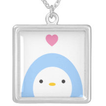 Amor do pinguim bijuterias personalizadas