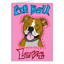 Amor do pitbull cartão