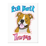 Amor do pitbull impressão de canvas esticadas