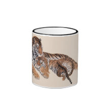 Amor do tigre canecas