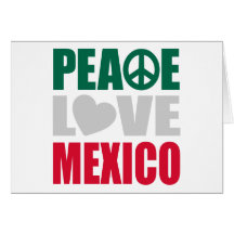 Amor México da paz Cartao