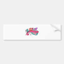 amor retro funky adesivos