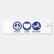 Amor Skydive da paz Adesivos