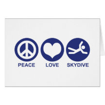 Amor Skydive da paz Cartão
