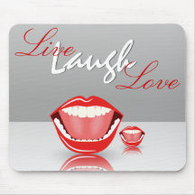 Amor vivo Mousepads inspirado do riso da boca gran